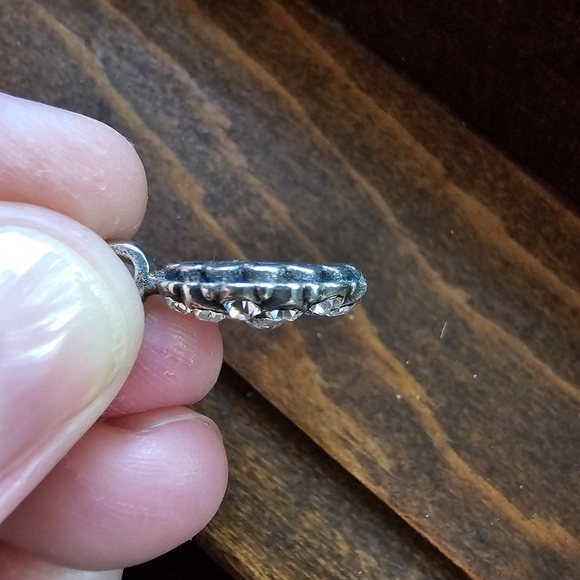 Mariana Clear Swarovski Crystal Guardian Angel pendant necklace silver tone - Picture 5 of 13